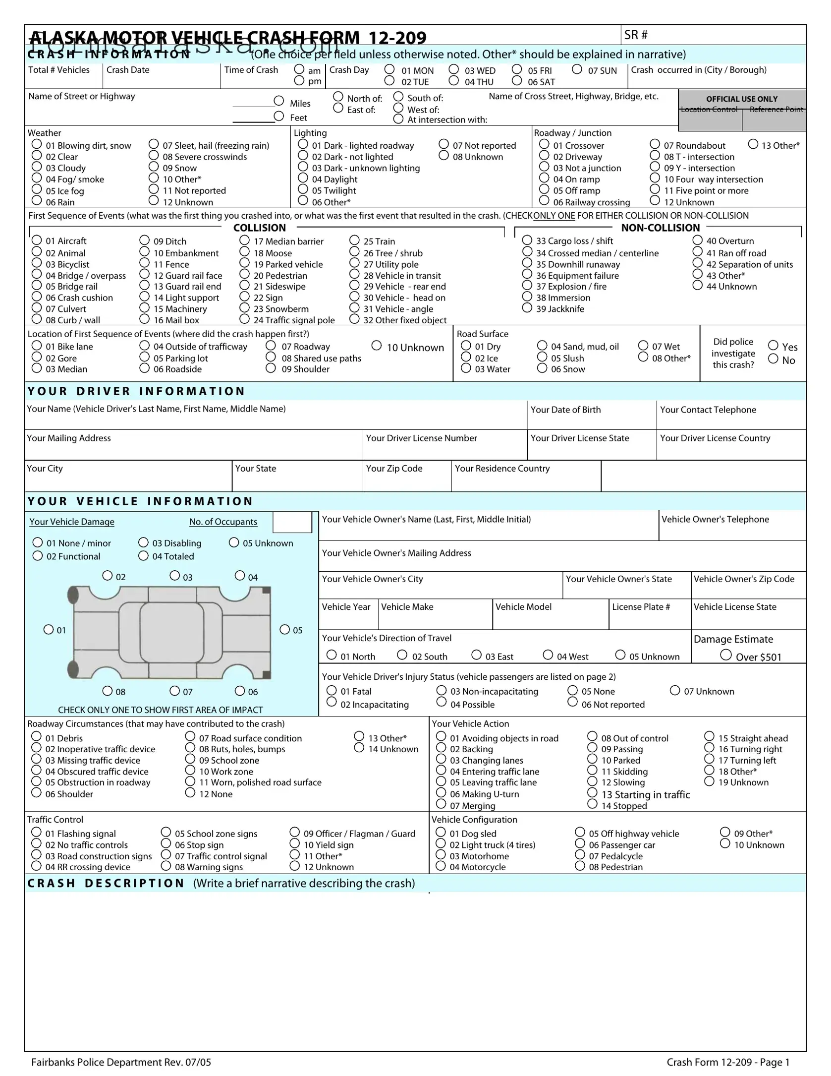 Blank 12 209 Alaska PDF Template