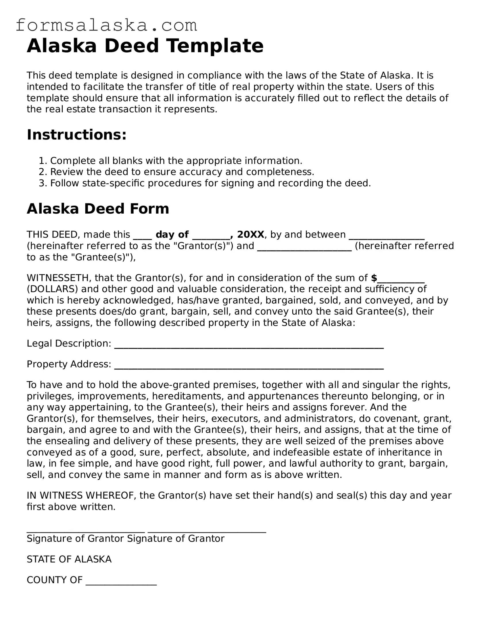 Alaska Deed Document